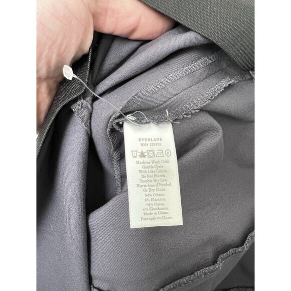 Everlane Size 6 The Side-Zip Stretch Gray Cotton Pant Cropped Length Women’s - Picture 8 of 8